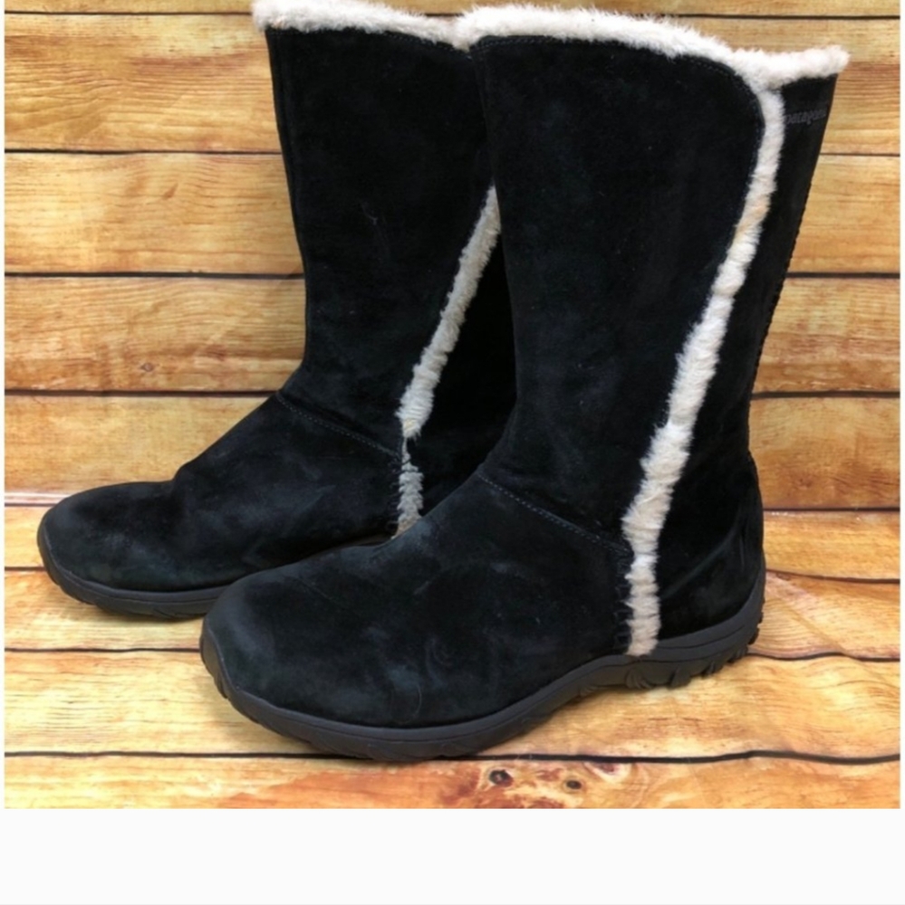 Patagonia Lugano Primaloft Waterproof Black Boots Womens 11 / 42 (h8w)